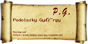 Podolszky György névjegykártya